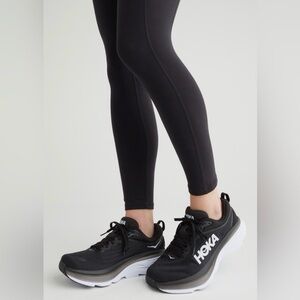 Hoka Women’s Bondi 8 black white running shoe sneaker 9.5B